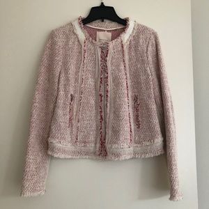 rebecca taylor red/cream tweed jacket combo